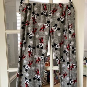 Disney Mickey Mouse Gray Pajama Pants for Adults